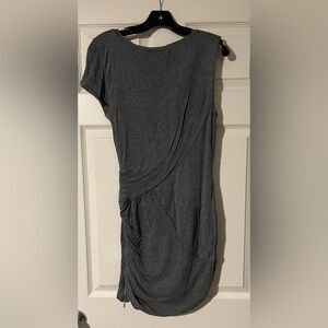 BCBG Maxaria Stylish Gray Ruched Dress